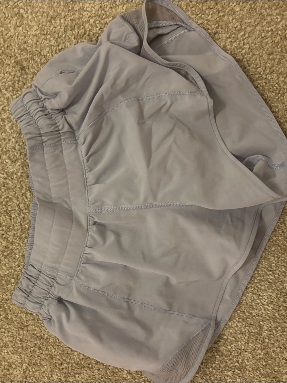 Lululemon light blue hotty hot shorts size 2